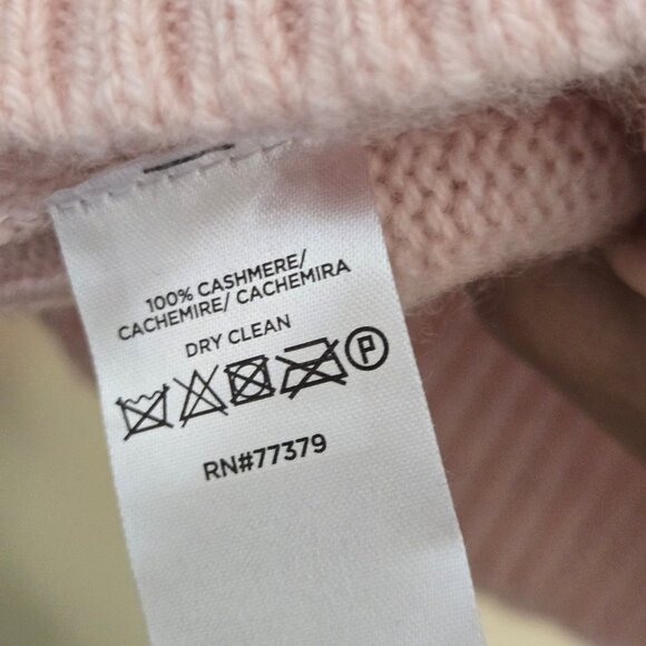 Ann Taylor Pink 100% Cashmere Cable Knit Mock Neck Sweater 2024 Size XS - Picture 6 of 7